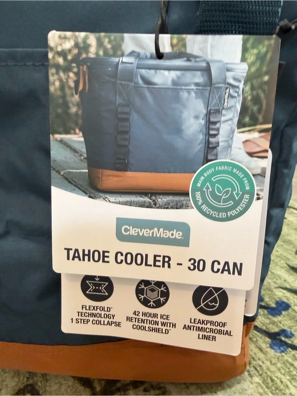 New CleverMade Collapsible Tahoe Cooler 30 Cans Soft Sided Cooler Ocean